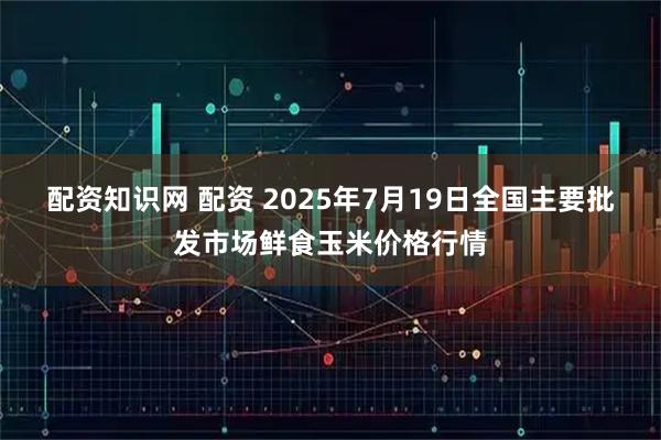 配资知识网 配资 2025年7月19日全国主要批发市场鲜食玉米价格行情